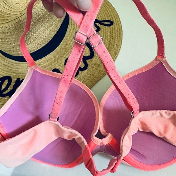 Victoria’s Secret PINK Neon Orange Adjustable Straps Push Up Bra - Picture 10 of 10
